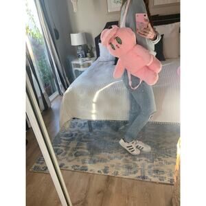 NWOT Pink Esther Bunny-like Plush Backpack